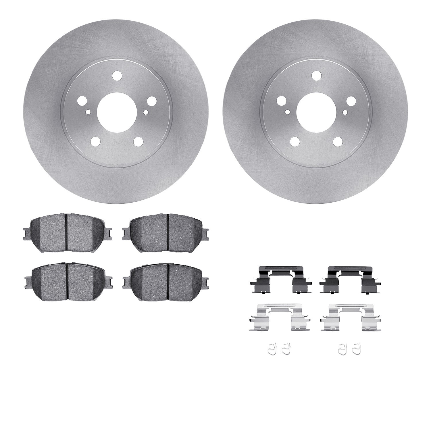 DYN-6512-76445 DFC Brake Rotor with 5000 Brake Pads and Hardware Kit
