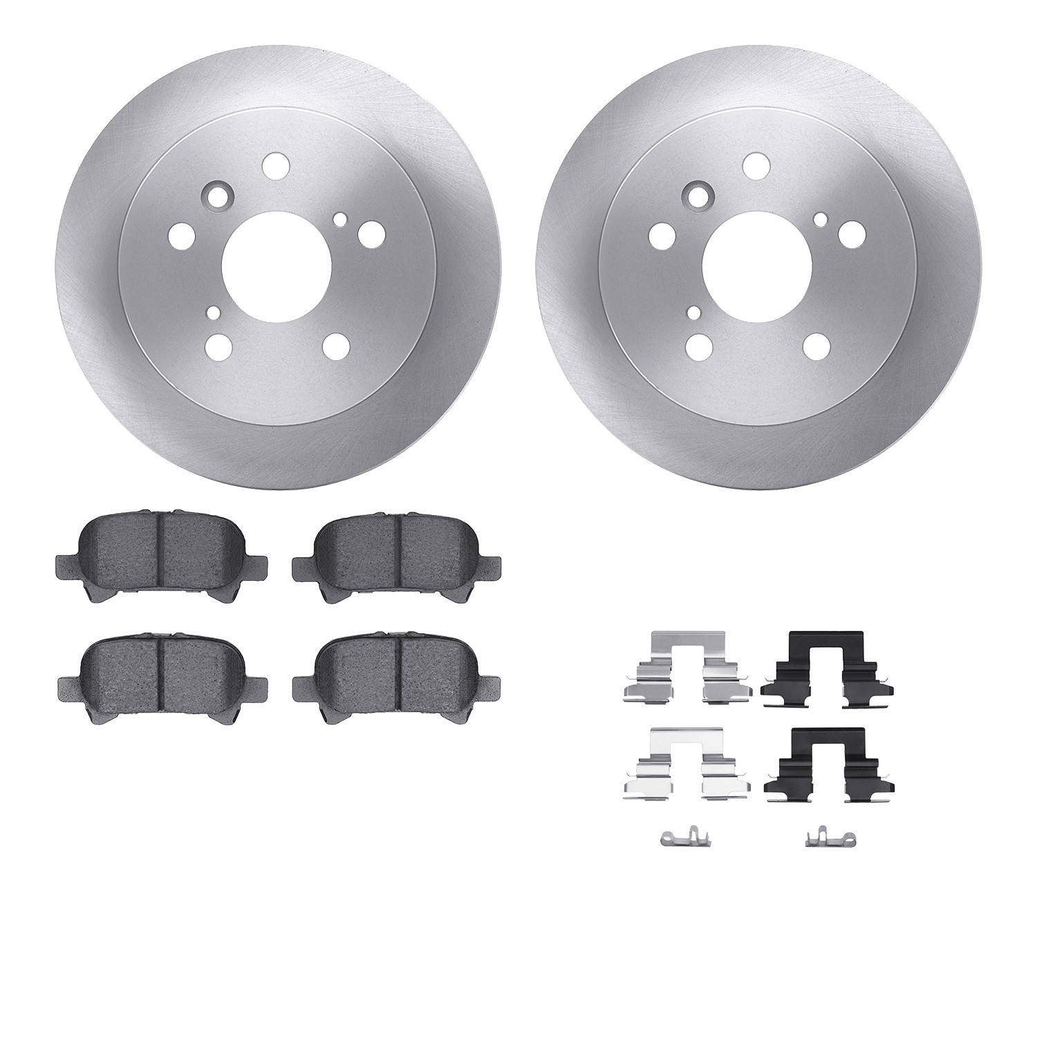 DYN-6512-76461 DFC Brake Rotor with 5000 Brake Pads and Hardware Kit