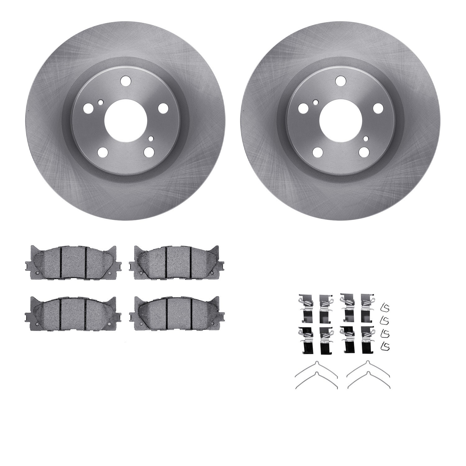 DYN-6512-76483 DFC Brake Rotor with 5000 Brake Pads and Hardware Kit