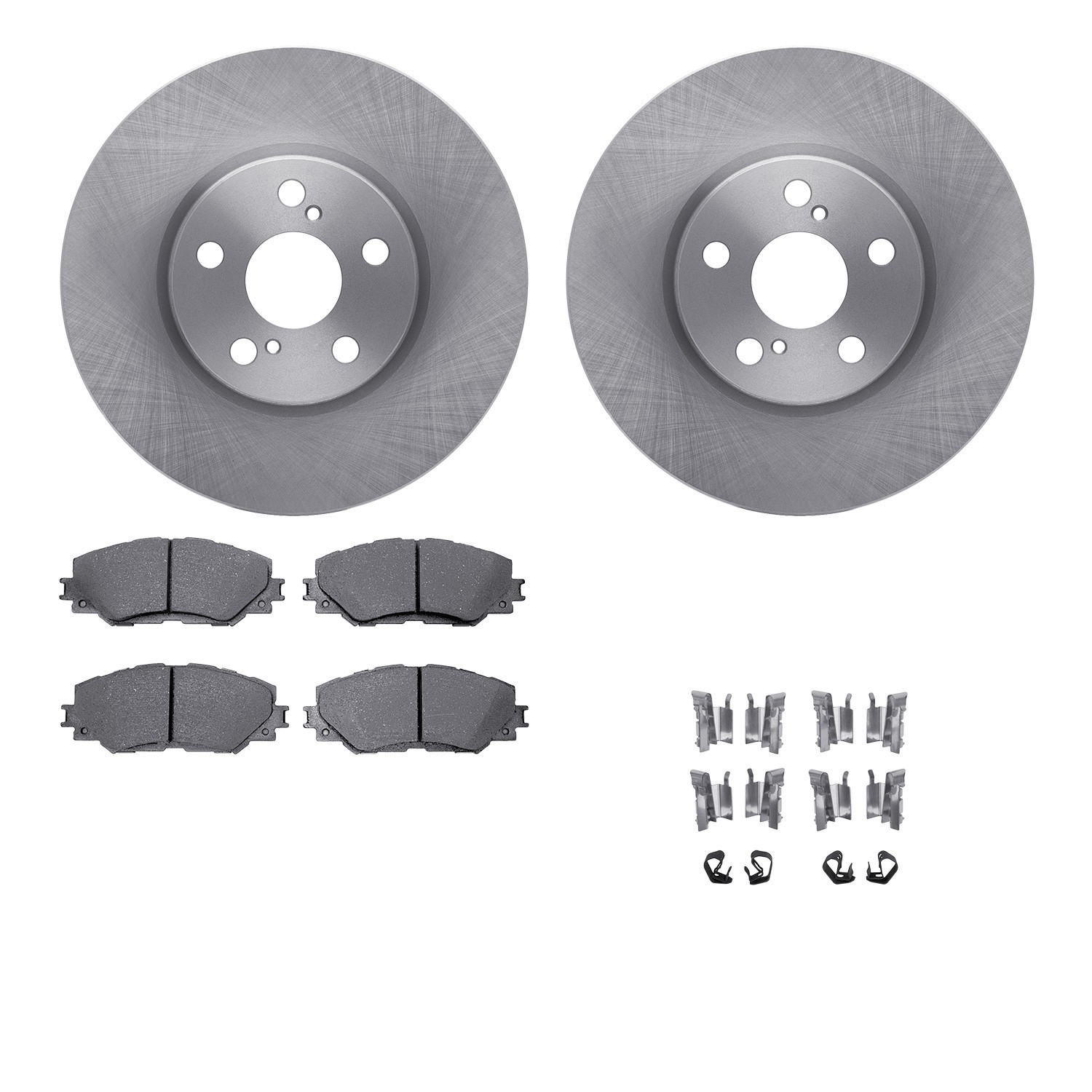 DYN-6512-76491 DFC Brake Rotor with 5000 Brake Pads and Hardware Kit