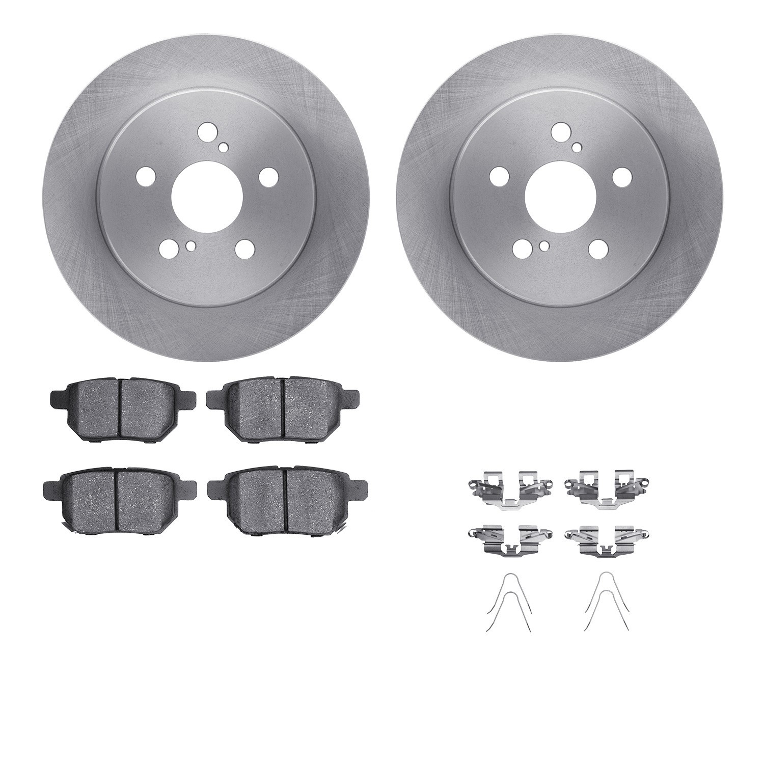 DYN-6512-76500 DFC Brake Rotor with 5000 Brake Pads and Hardware Kit