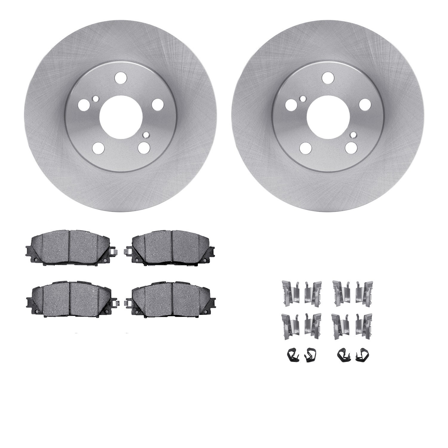 DYN-6512-76516 DFC Brake Rotor with 5000 Brake Pads and Hardware Kit