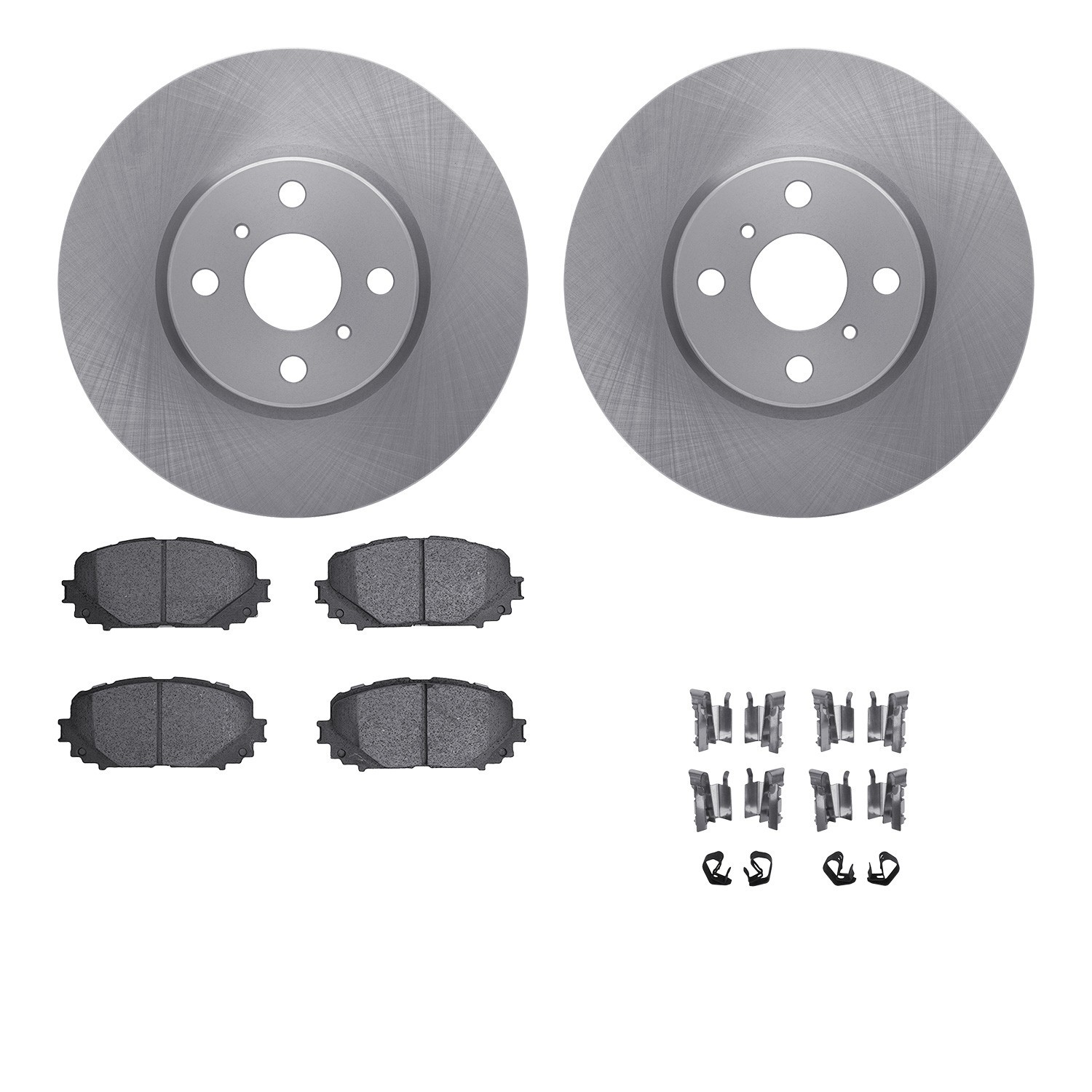 DYN 6512-76521 DFC Brake Rotor with 5000 Brake Pads and Hardware Kit