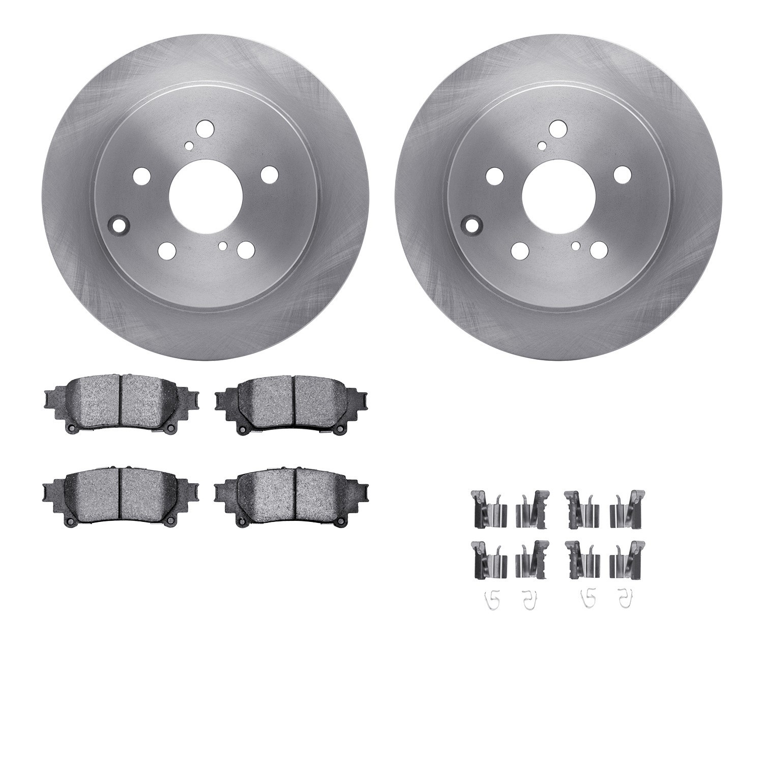 DYN-6512-76524 DFC Brake Rotor with 5000 Brake Pads and Hardware Kit