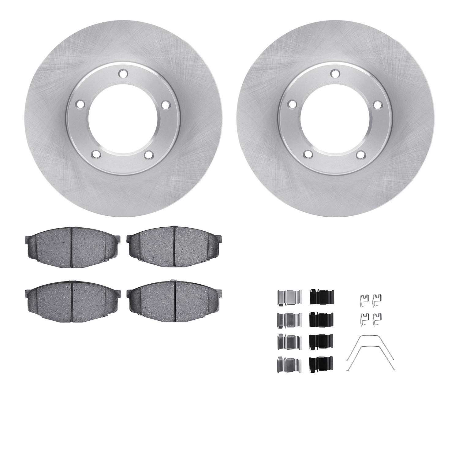 DYN-6512-76545 DFC Brake Rotor with 5000 Brake Pads and Hardware Kit