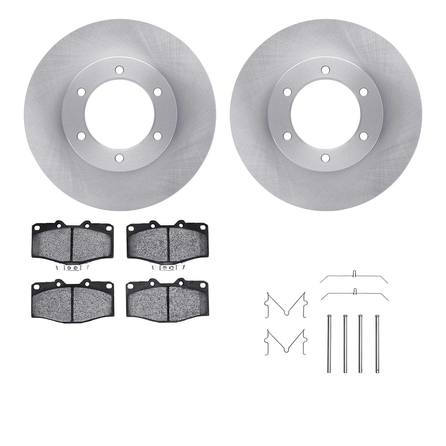 DYN-6512-76564 DFC Brake Rotor with 5000 Brake Pads and Hardware Kit