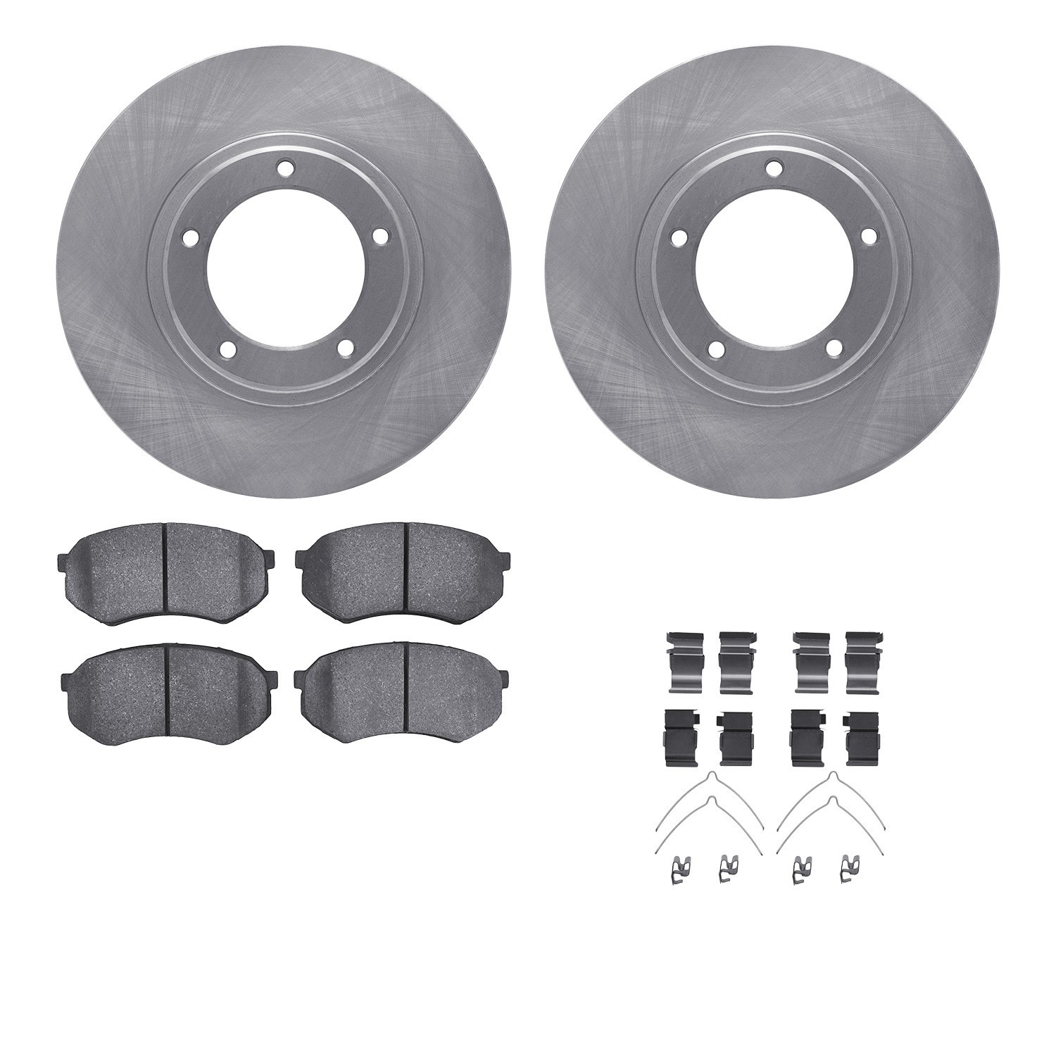 DYN 6512-76617 DFC Brake Rotor with 5000 Brake Pads and Hardware Kit