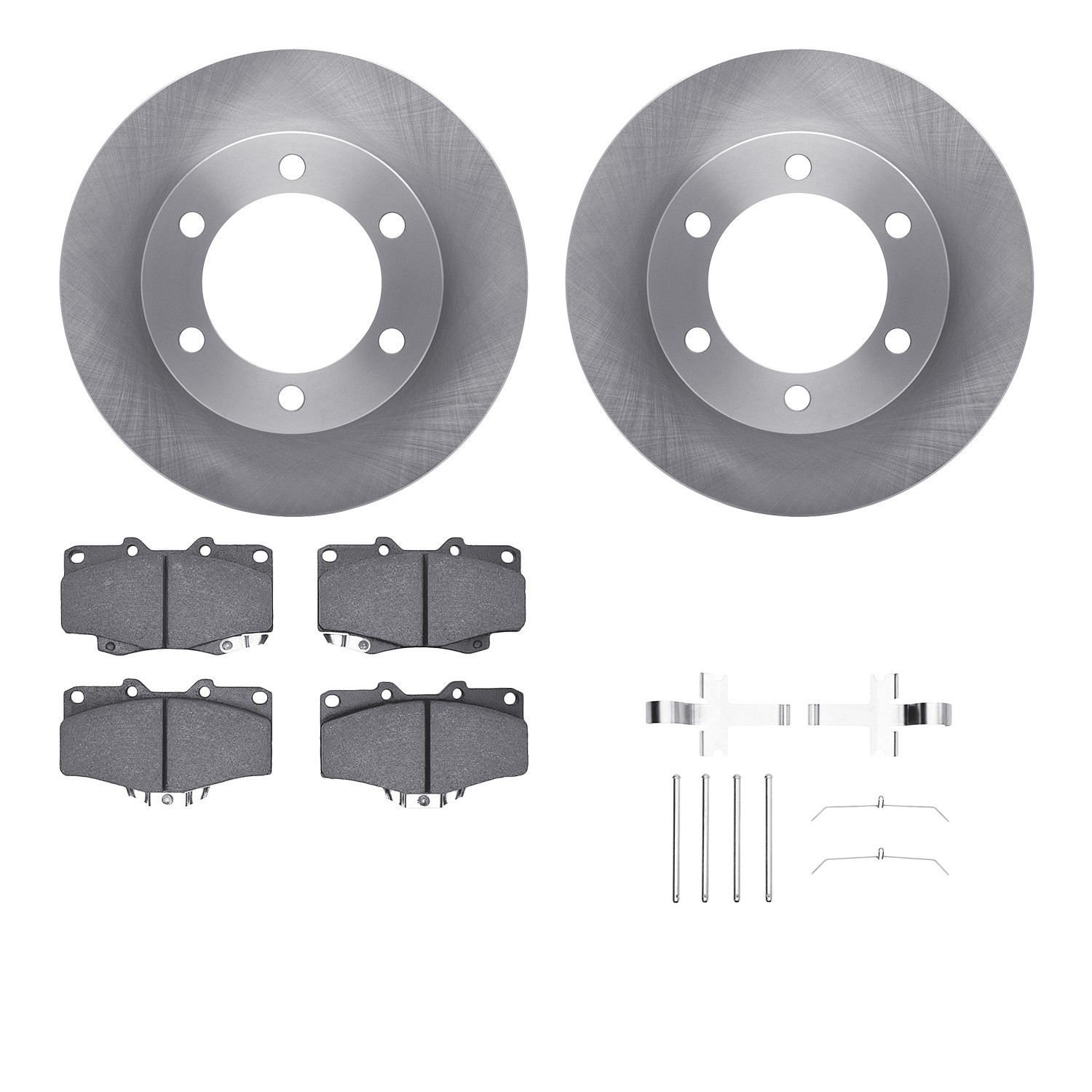 DYN-6512-76623 DFC Brake Rotor with 5000 Brake Pads and Hardware Kit