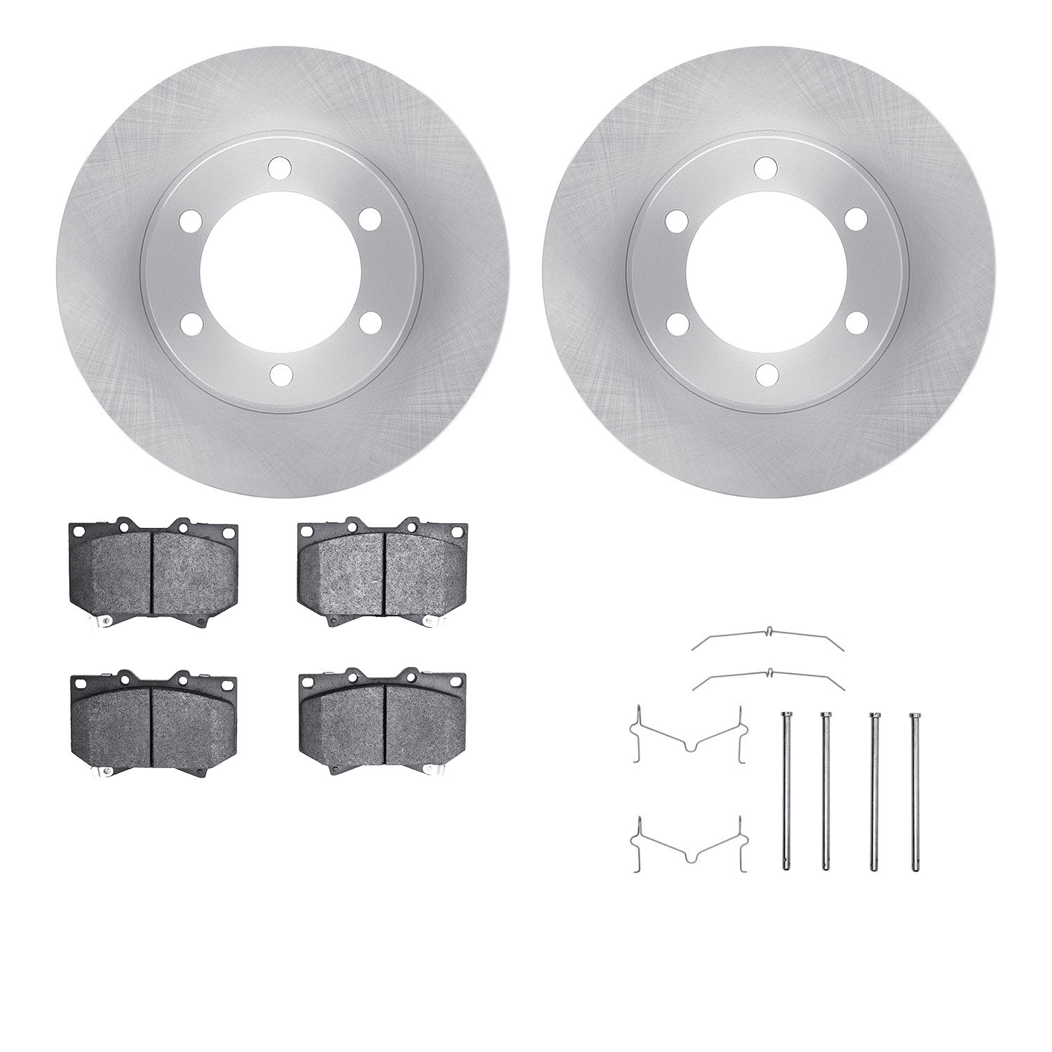 DYN 6512-76632 DFC Brake Rotor with 5000 Brake Pads and Hardware Kit