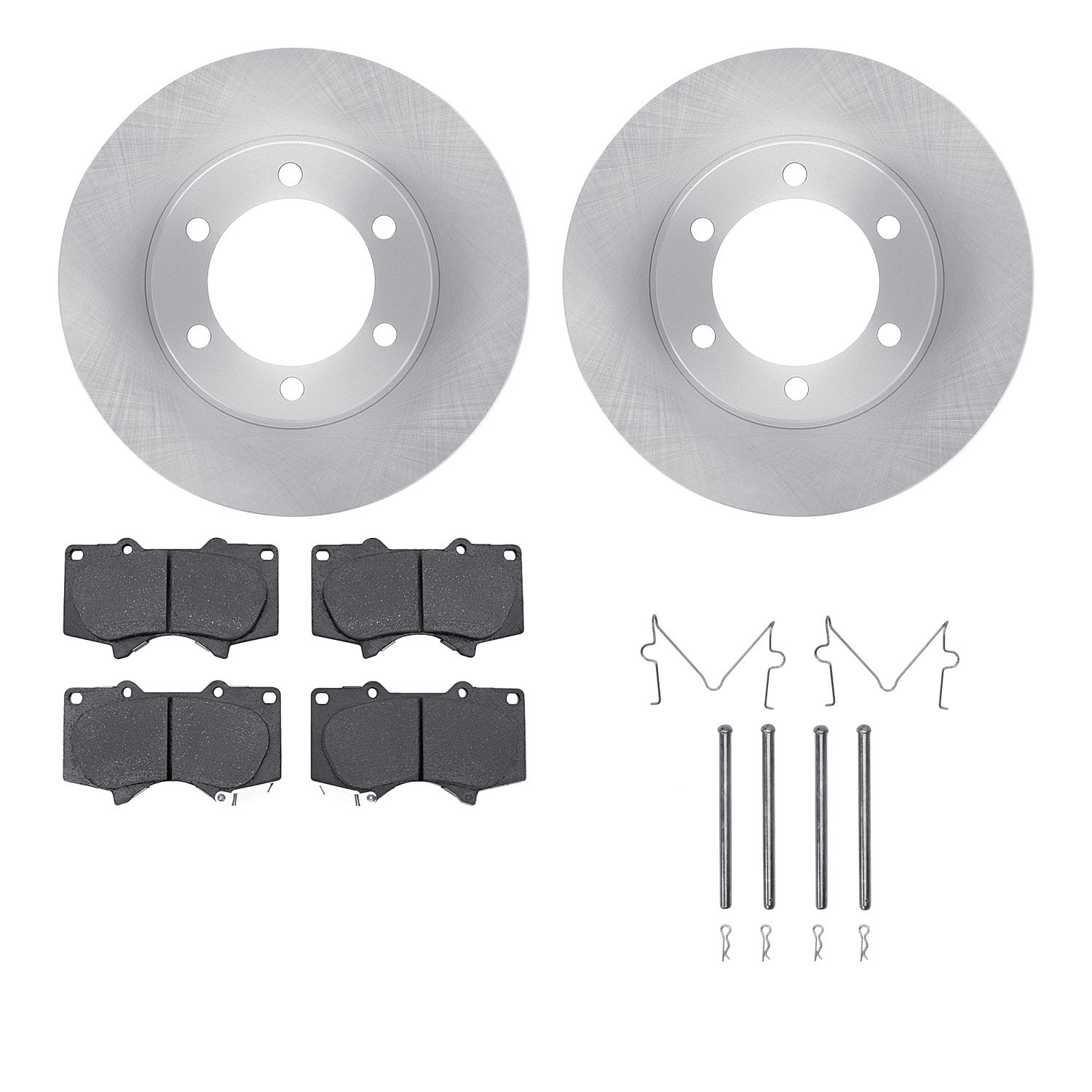 DYN-6512-76633 DFC Brake Rotor with 5000 Brake Pads and Hardware Kit