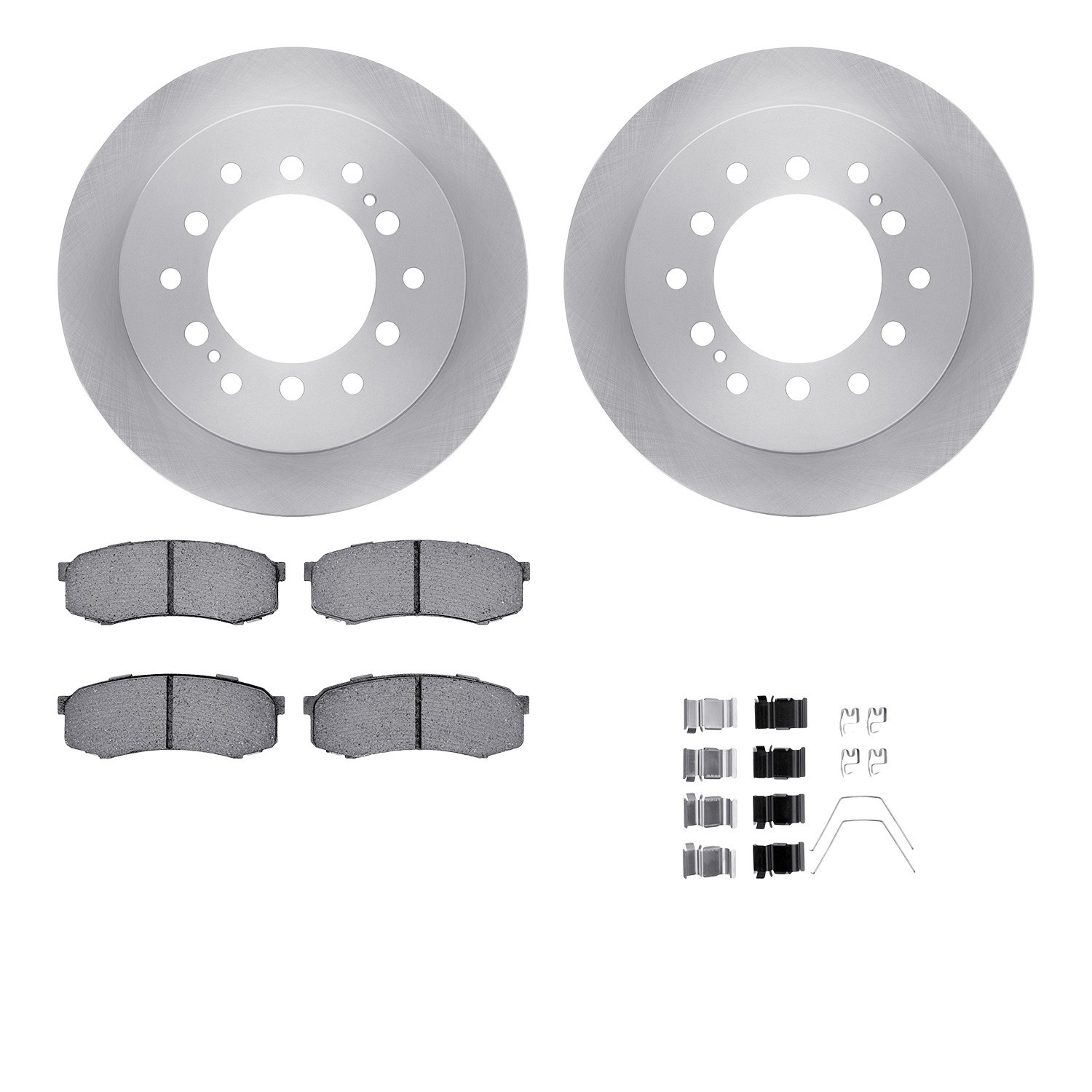 DYN-6512-76644 DFC Brake Rotor with 5000 Brake Pads and Hardware Kit