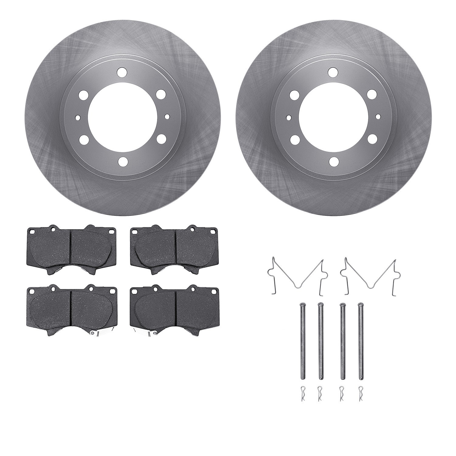DYN-6512-76647 DFC Brake Rotor with 5000 Brake Pads and Hardware Kit
