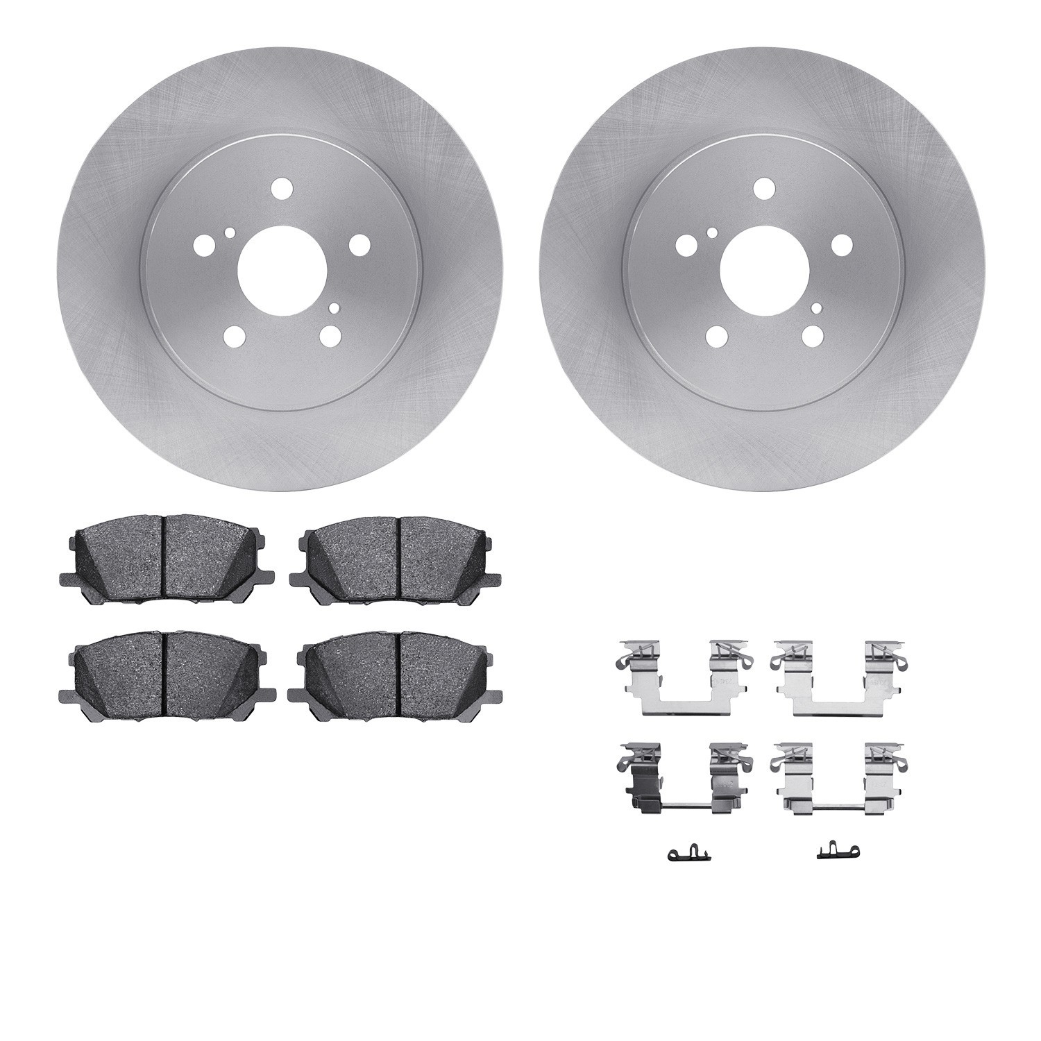 DYN-6512-76650 DFC Brake Rotor with 5000 Brake Pads and Hardware Kit