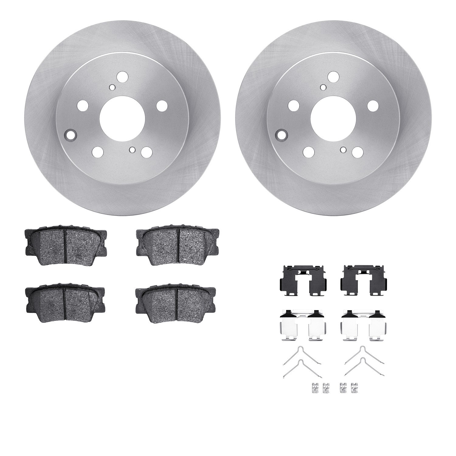 DYN-6512-76665 DFC Brake Rotor with 5000 Brake Pads and Hardware Kit