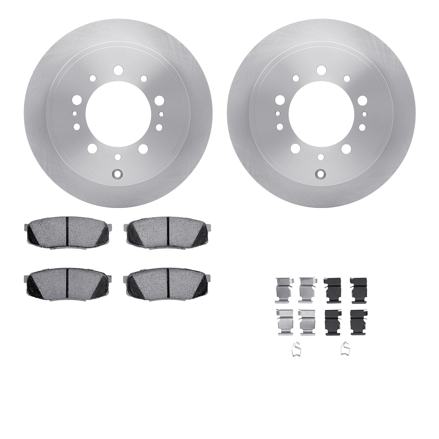 DYN-6512-76674 DFC Brake Rotor with 5000 Brake Pads and Hardware Kit