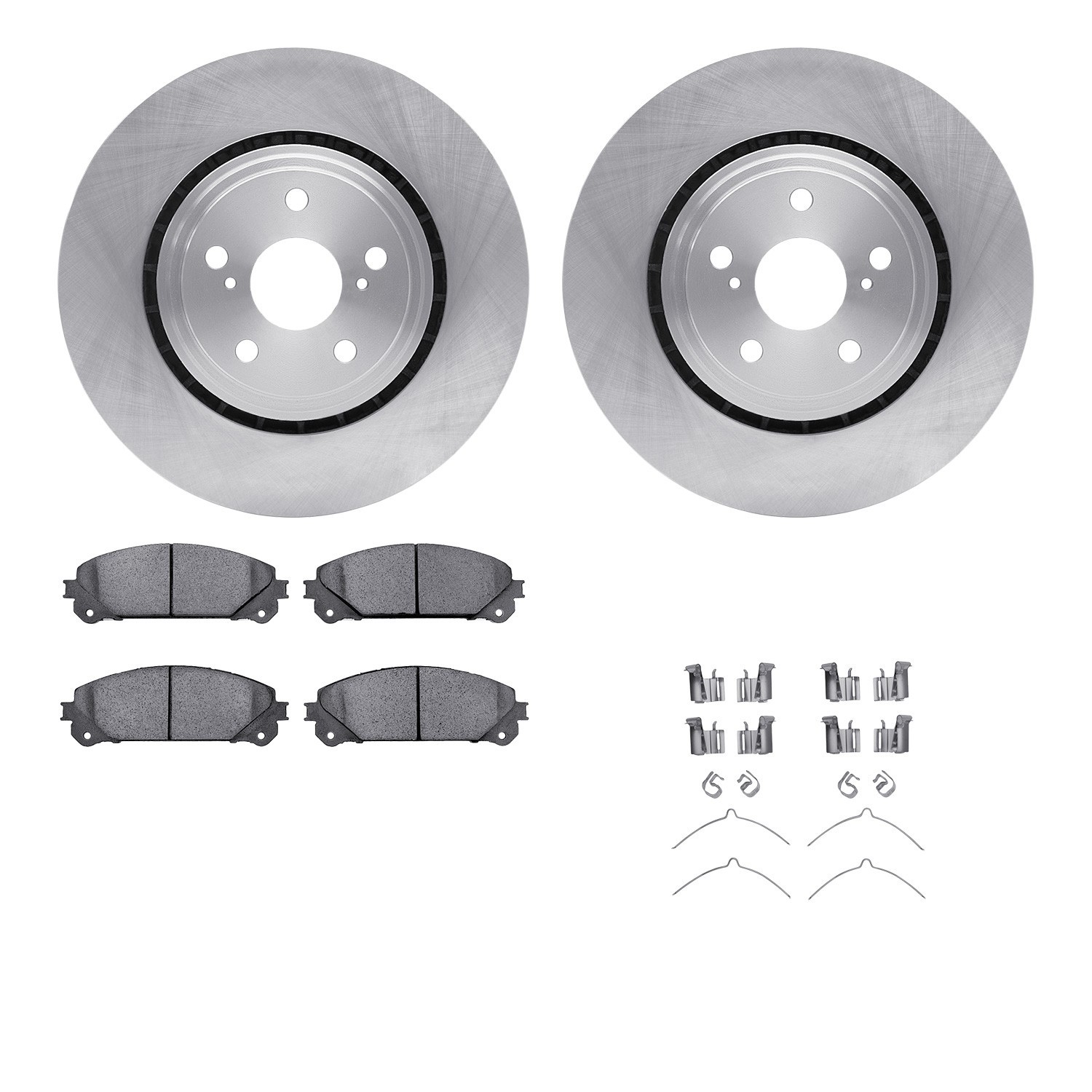 DYN-6512-76678 DFC Brake Rotor with 5000 Brake Pads and Hardware Kit