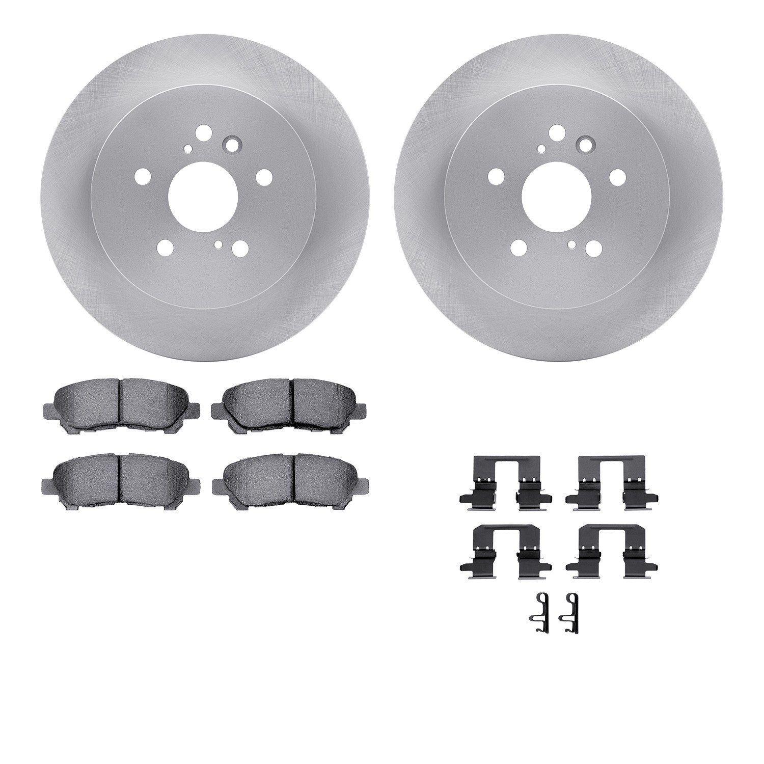 DYN-6512-76683 DFC Brake Rotor with 5000 Brake Pads and Hardware Kit