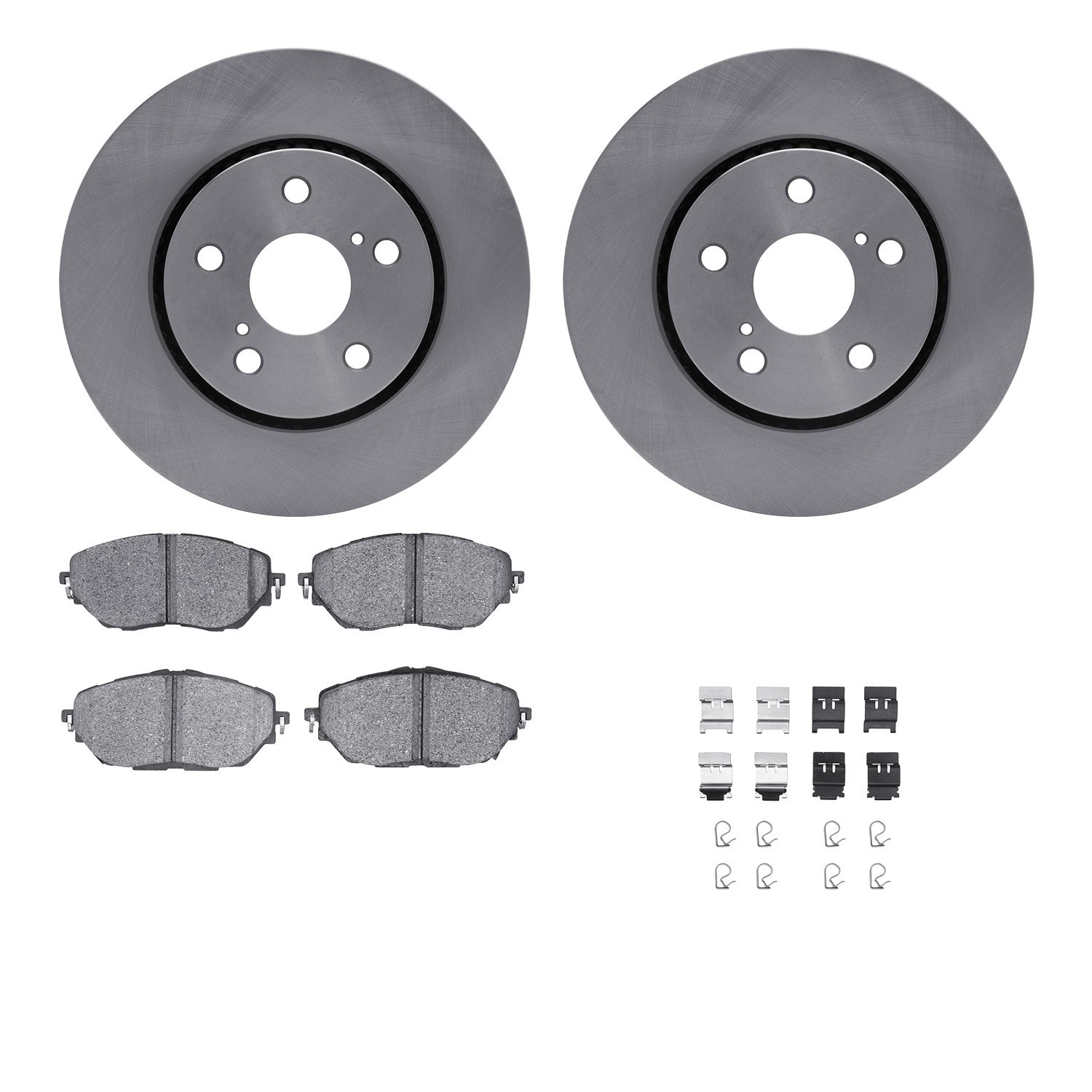 DYN 6512-76707 DFC Brake Rotor with 5000 Brake Pads and Hardware Kit