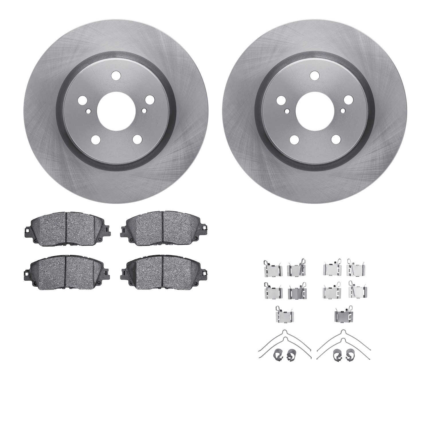 DYN-6512-76710 DFC Brake Rotor with 5000 Brake Pads and Hardware Kit