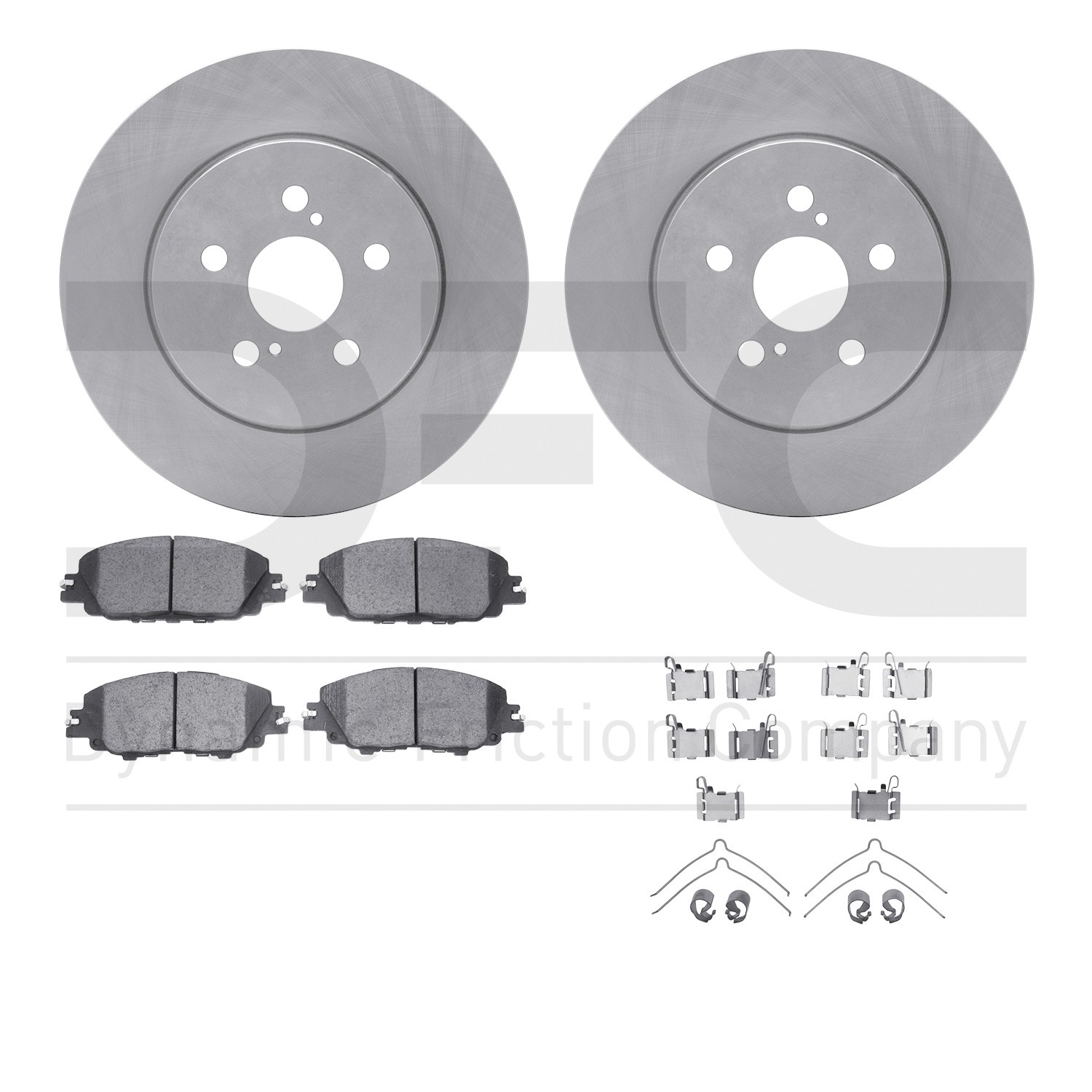 DYN-6512-76713 DFC Brake Rotor with 5000 Brake Pads and Hardware Kit