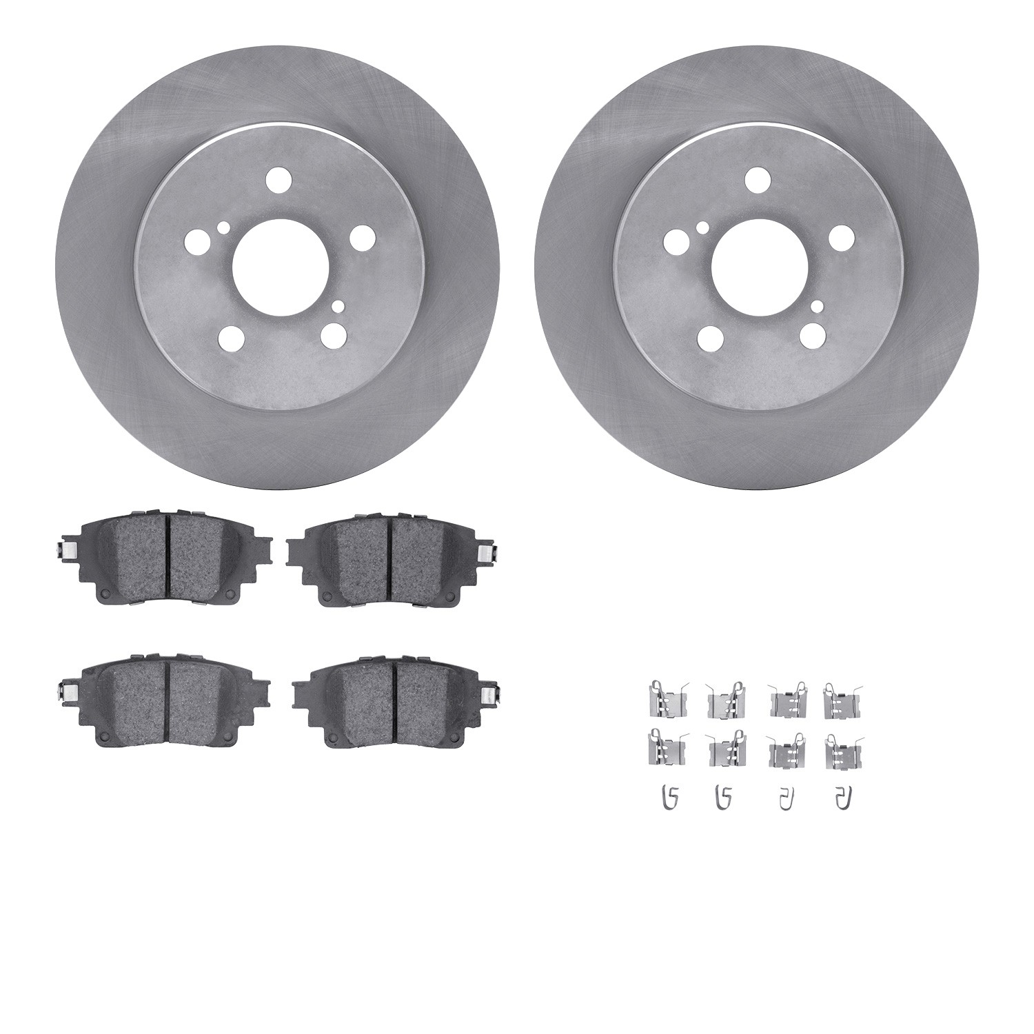DYN 6512-76716 DFC Brake Rotor with 5000 Brake Pads and Hardware Kit