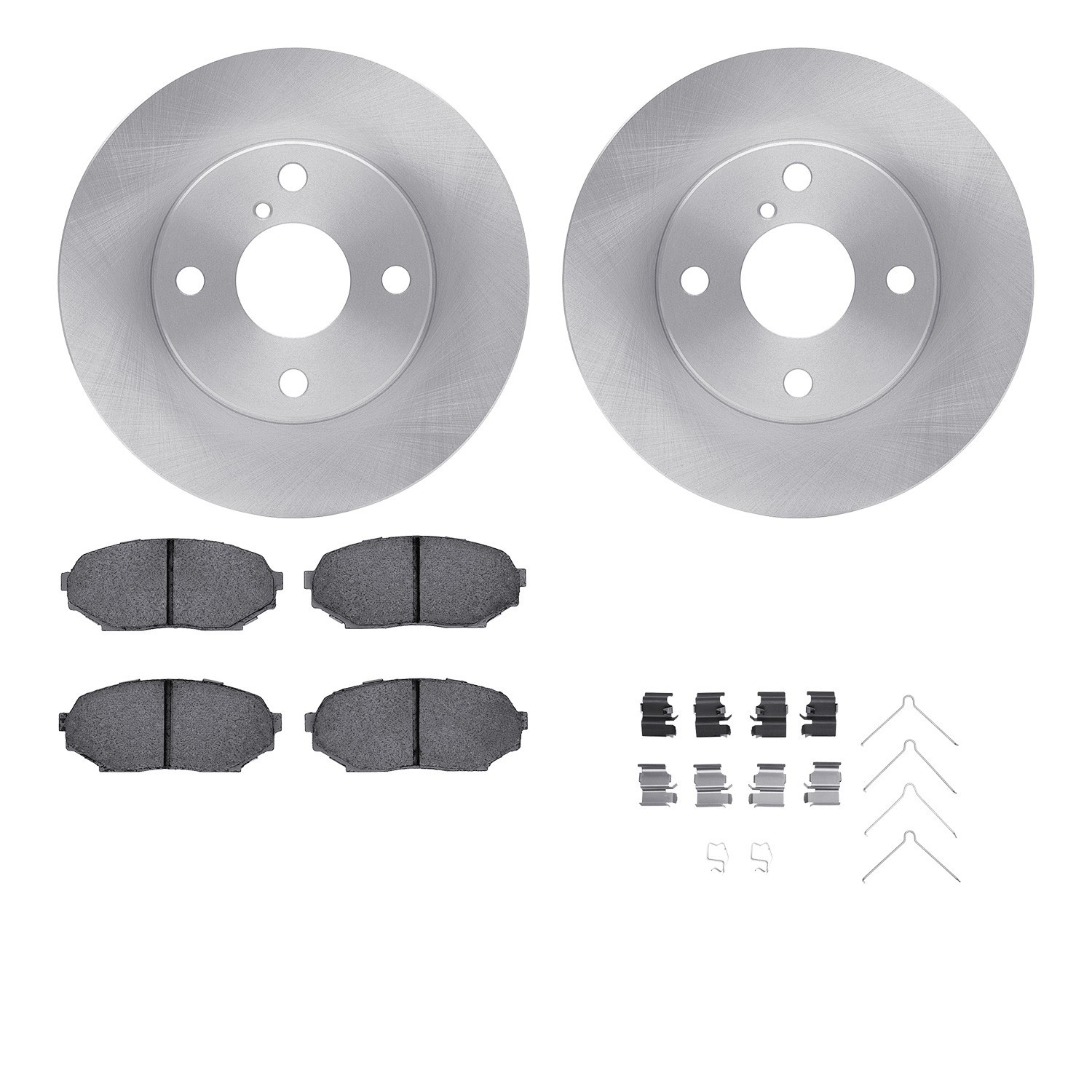 DYN 6512-80067 DFC Brake Rotor with 5000 Brake Pads and Hardware Kit