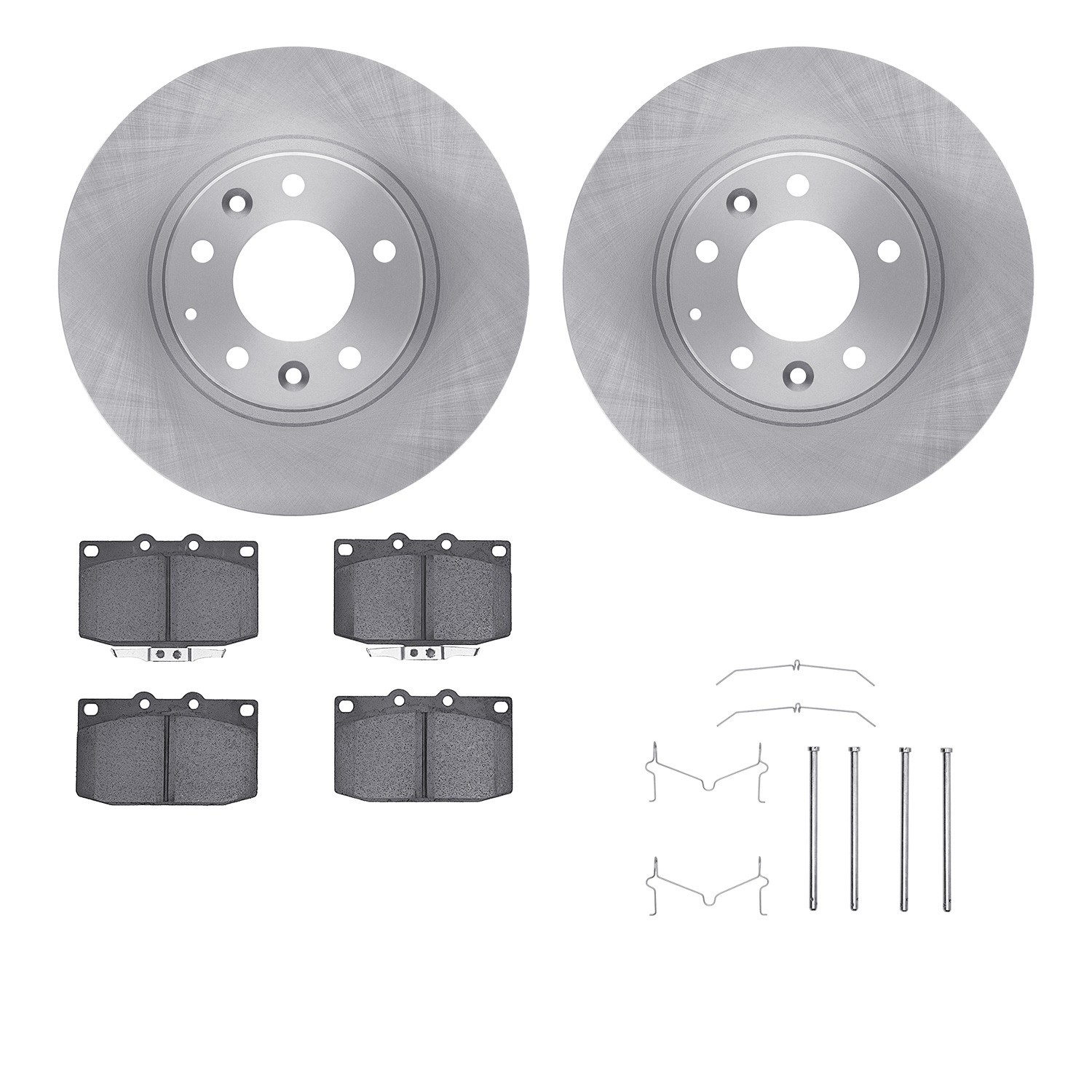 DYN 6512-80097 DFC Brake Rotor with 5000 Brake Pads and Hardware Kit