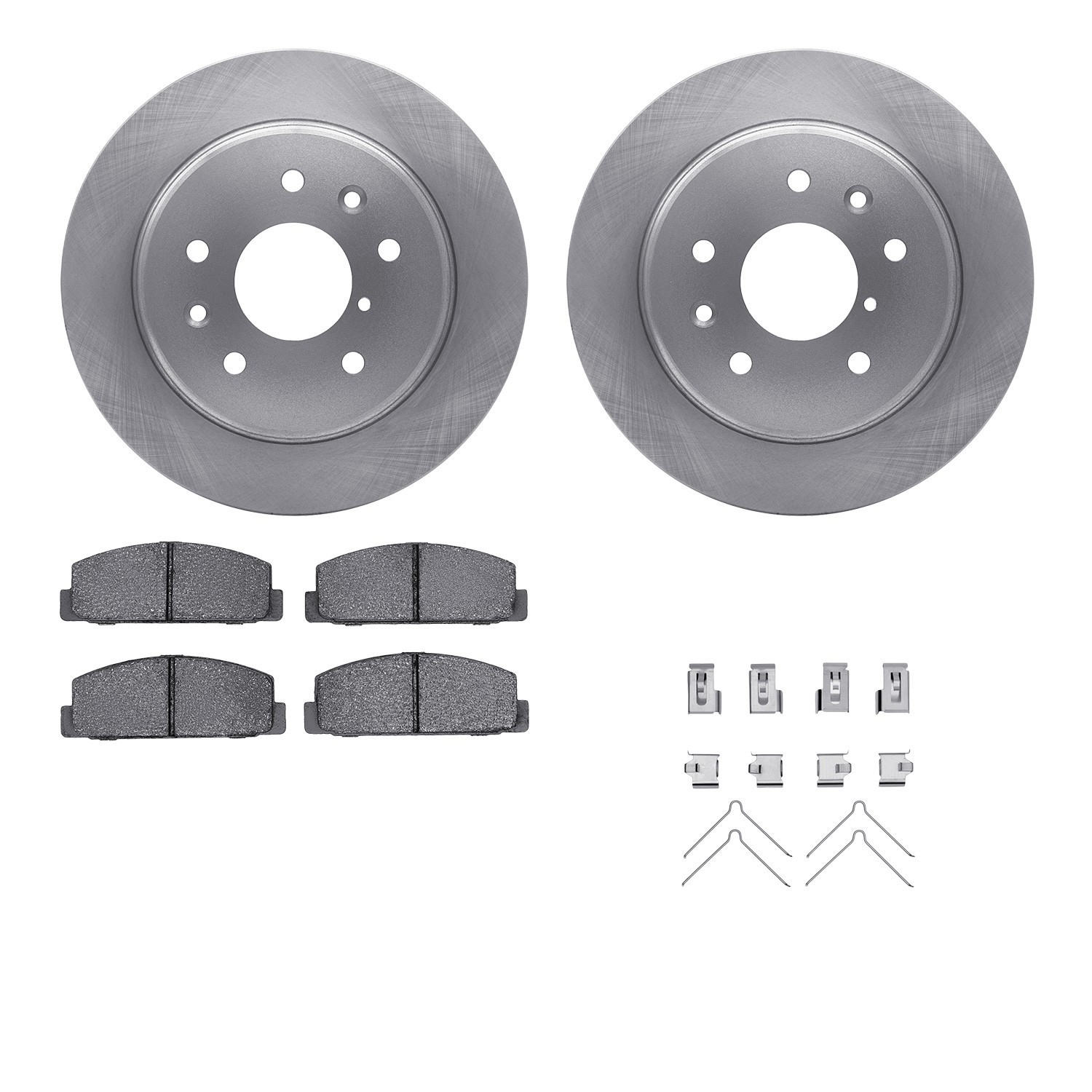 DYN 6512-80112 DFC Brake Rotor with 5000 Brake Pads and Hardware Kit