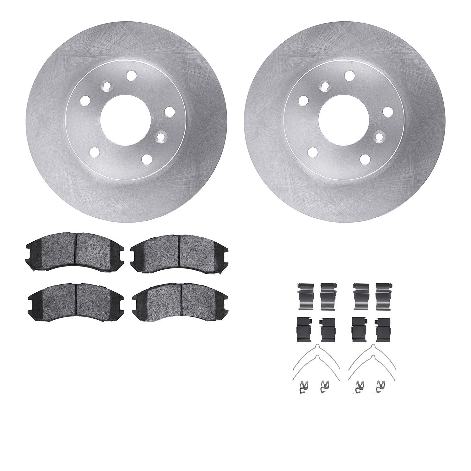 DYN 6512-80115 DFC Brake Rotor with 5000 Brake Pads and Hardware Kit