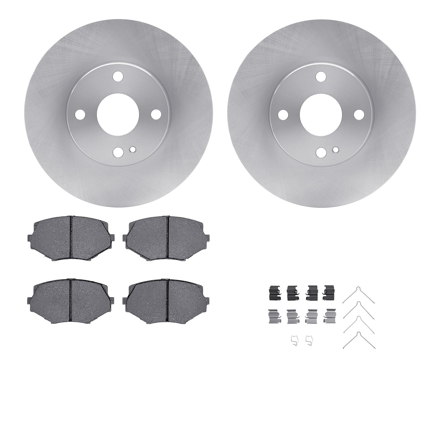 DYN 6512-80154 DFC Brake Rotor with 5000 Brake Pads and Hardware Kit