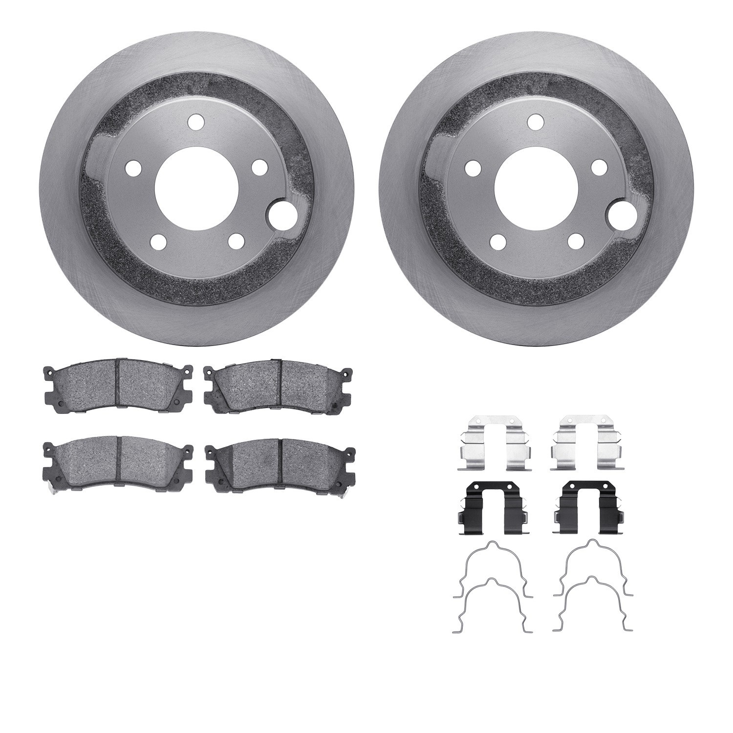 DYN 6512-80160 DFC Brake Rotor with 5000 Brake Pads and Hardware Kit