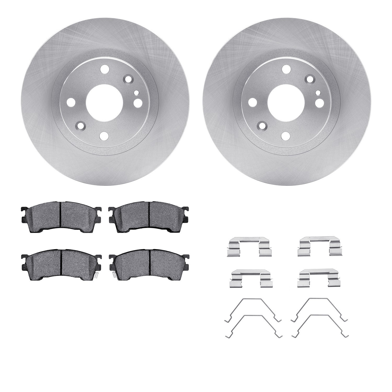 DYN 6512-80163 DFC Brake Rotor with 5000 Brake Pads and Hardware Kit