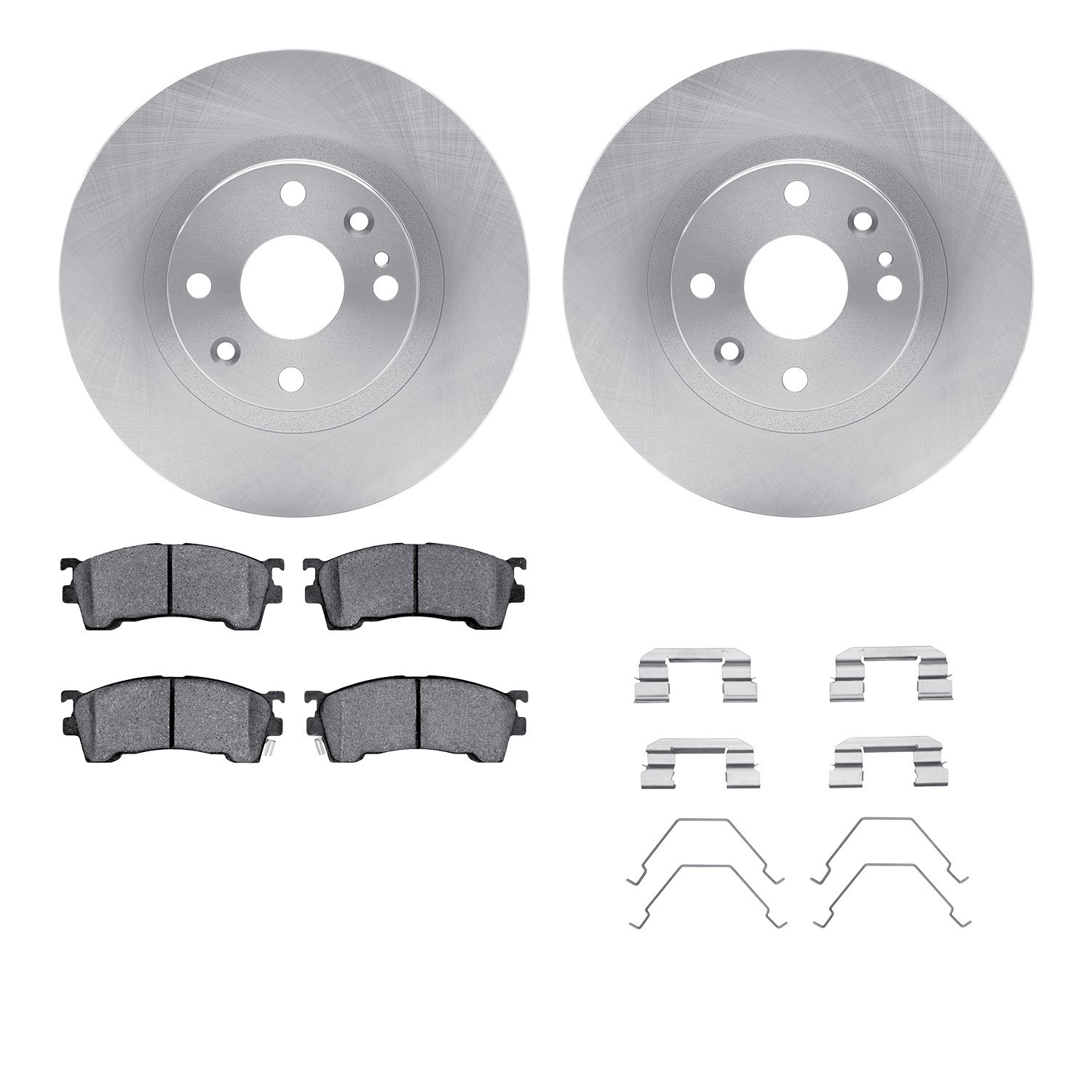 DYN 6512-80164 DFC Brake Rotor with 5000 Brake Pads and Hardware Kit