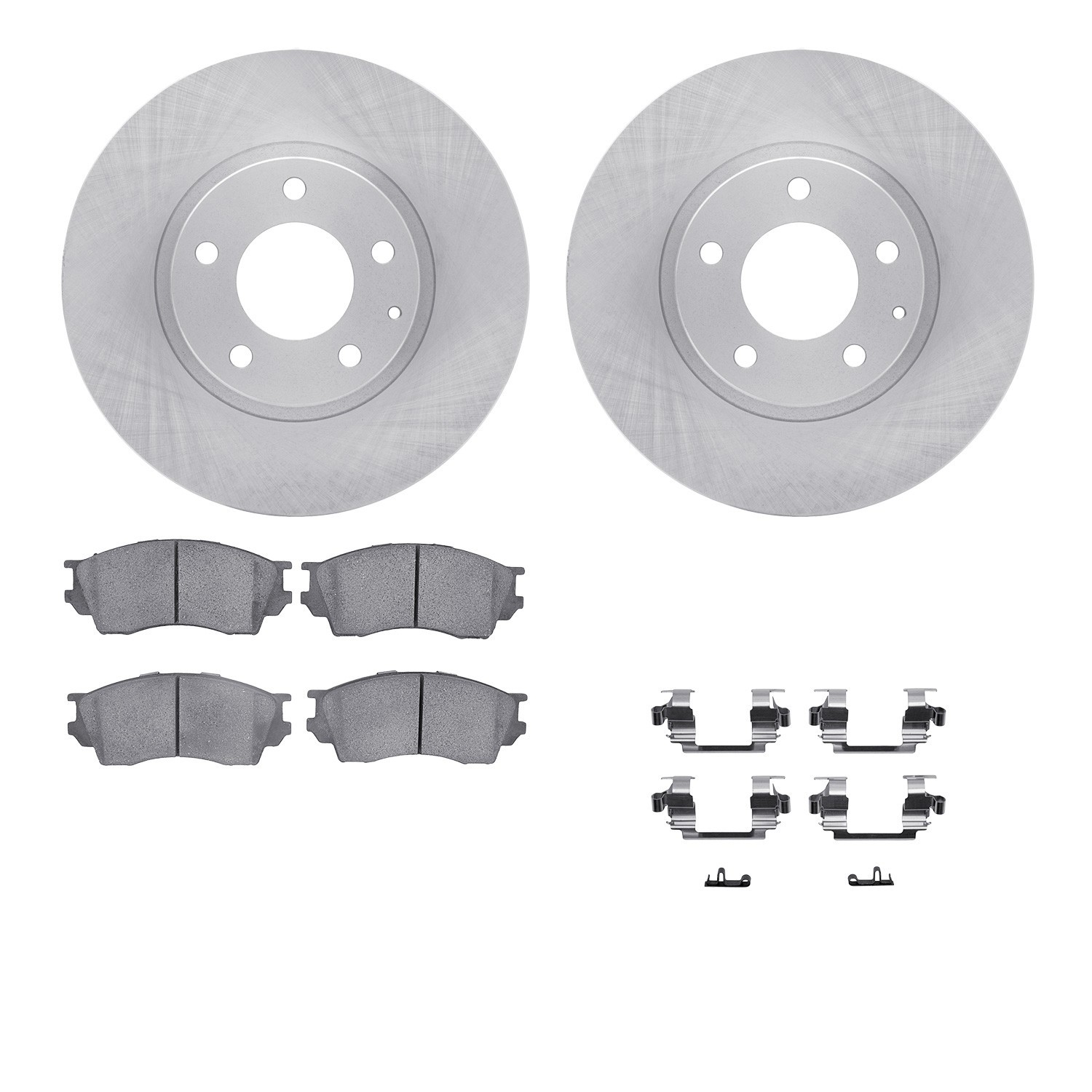 DYN 6512-80169 DFC Brake Rotor with 5000 Brake Pads and Hardware Kit