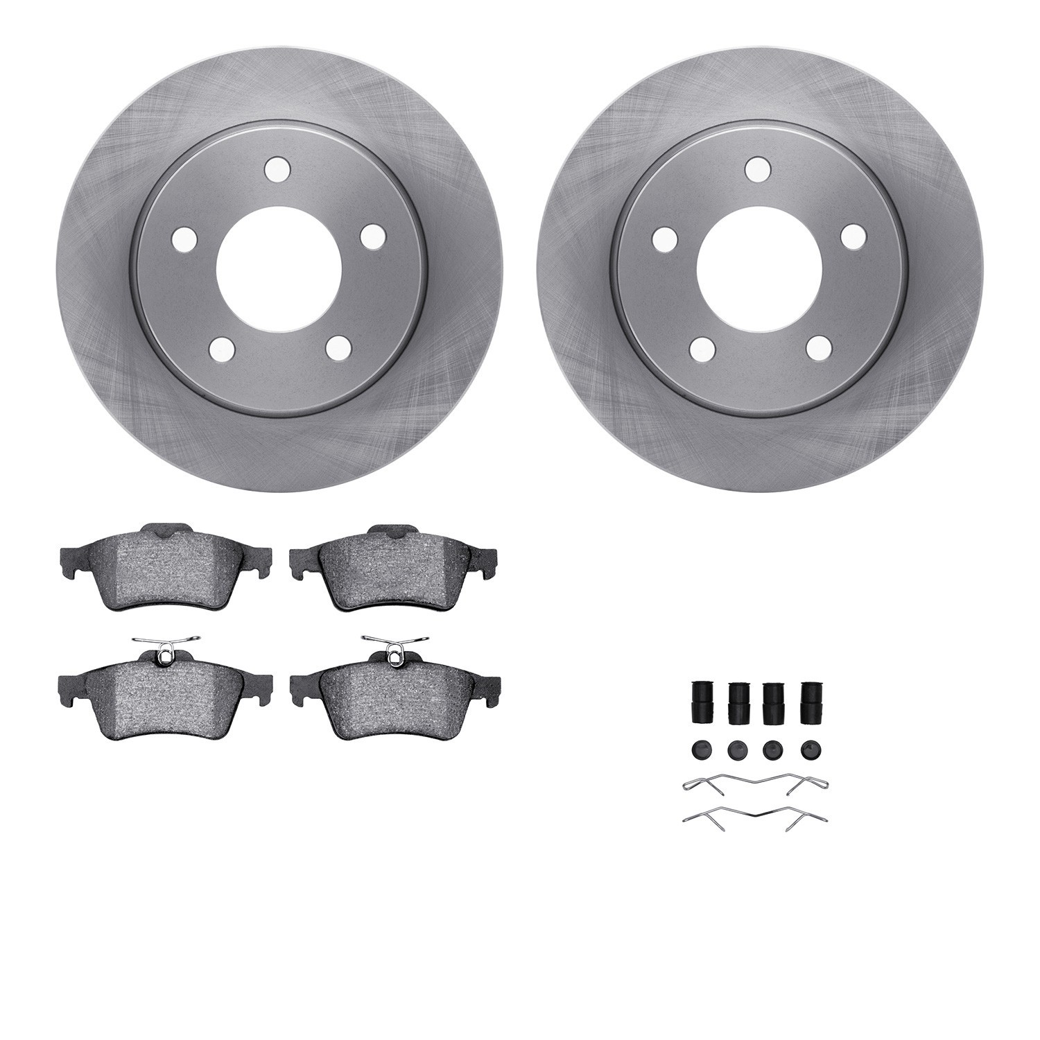 DYN-6512-80184 DFC Brake Rotor with 5000 Brake Pads and Hardware Kit