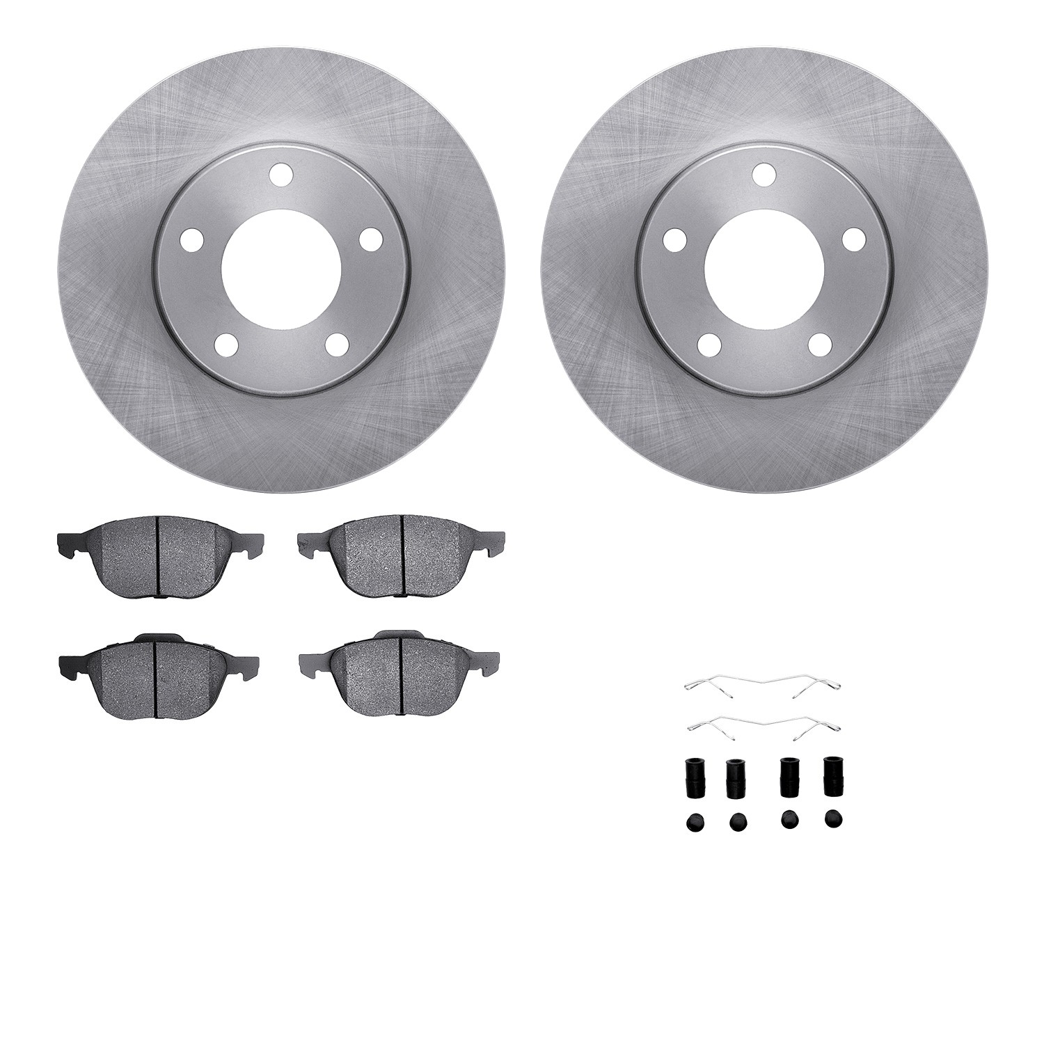 DYN-6512-80200 DFC Brake Rotor with 5000 Brake Pads and Hardware Kit