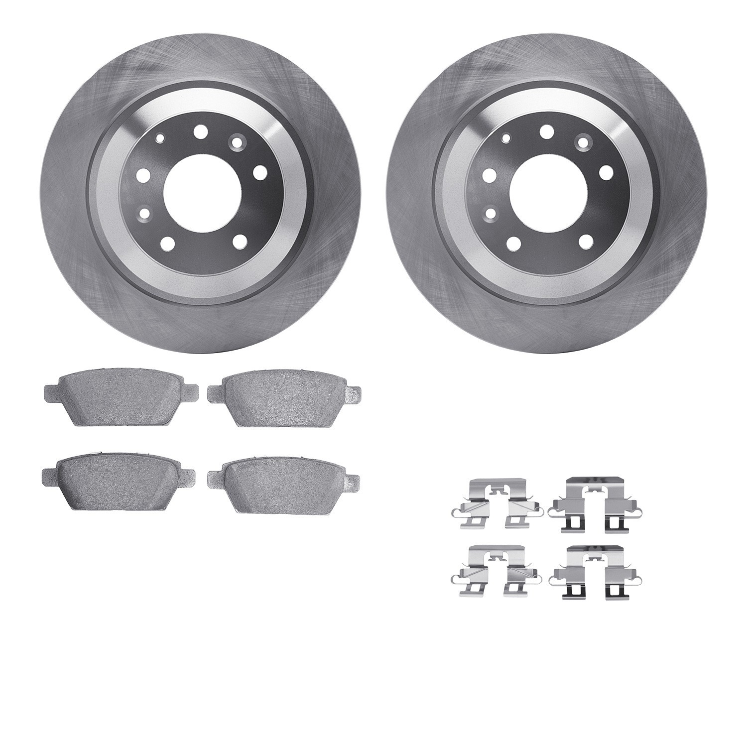DYN 6512-80220 DFC Brake Rotor with 5000 Brake Pads and Hardware Kit