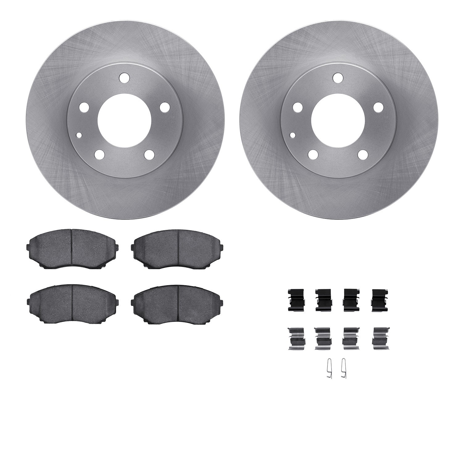 DYN 6512-80274 DFC Brake Rotor with 5000 Brake Pads and Hardware Kit