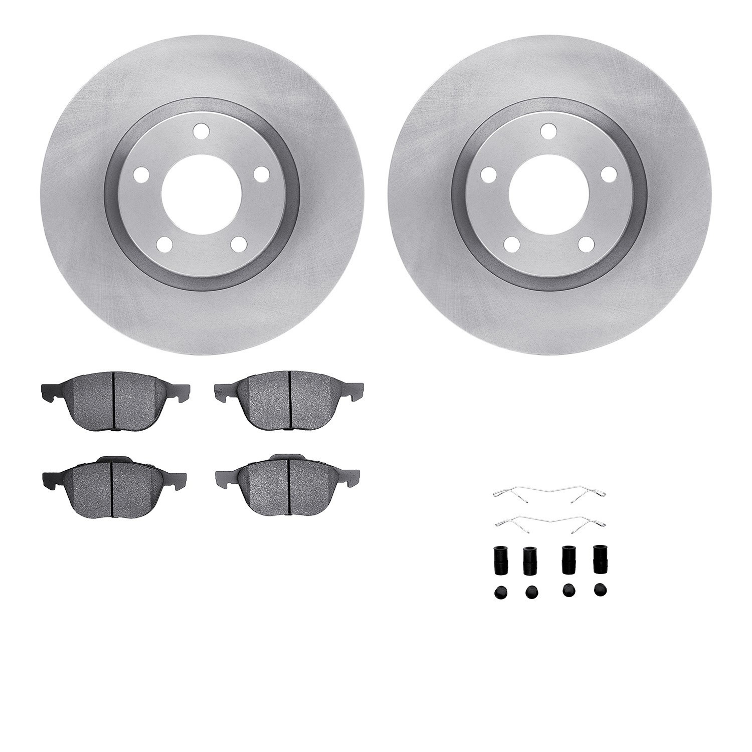 DYN-6512-80290 DFC Brake Rotor with 5000 Brake Pads and Hardware Kit