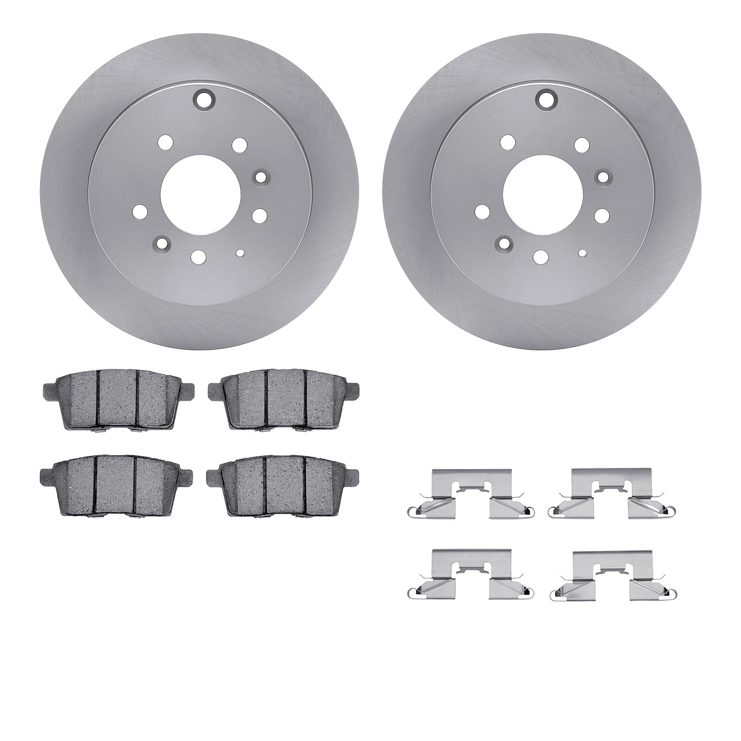 DYN-6512-80304 DFC Brake Rotor with 5000 Brake Pads and Hardware Kit