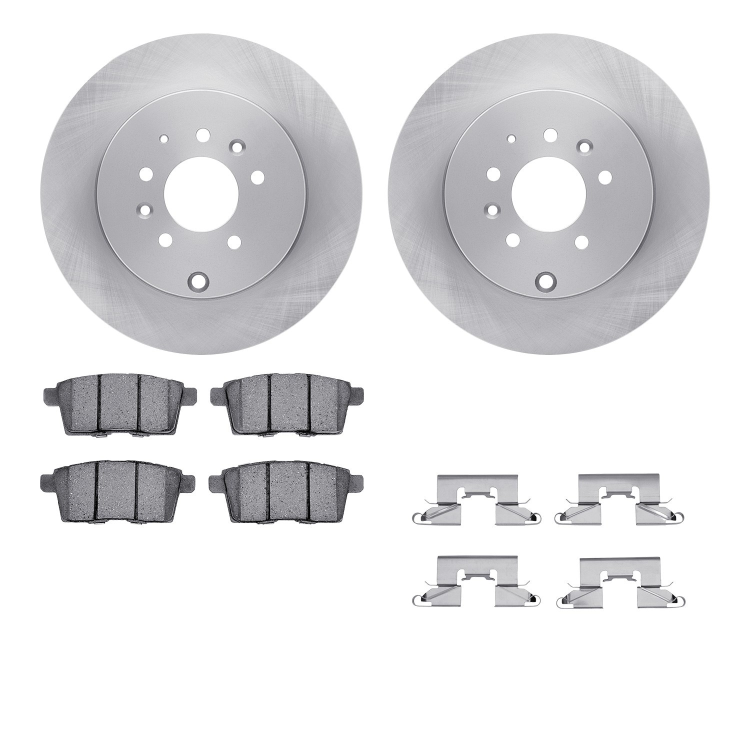 DYN-6512-80307 DFC Brake Rotor with 5000 Brake Pads and Hardware Kit