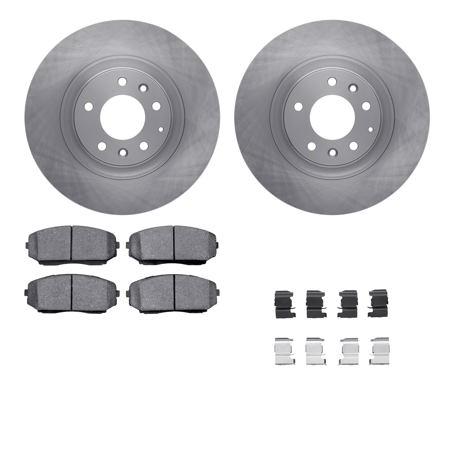 DYN-6512-80310 DFC Brake Rotor with 5000 Brake Pads and Hardware Kit