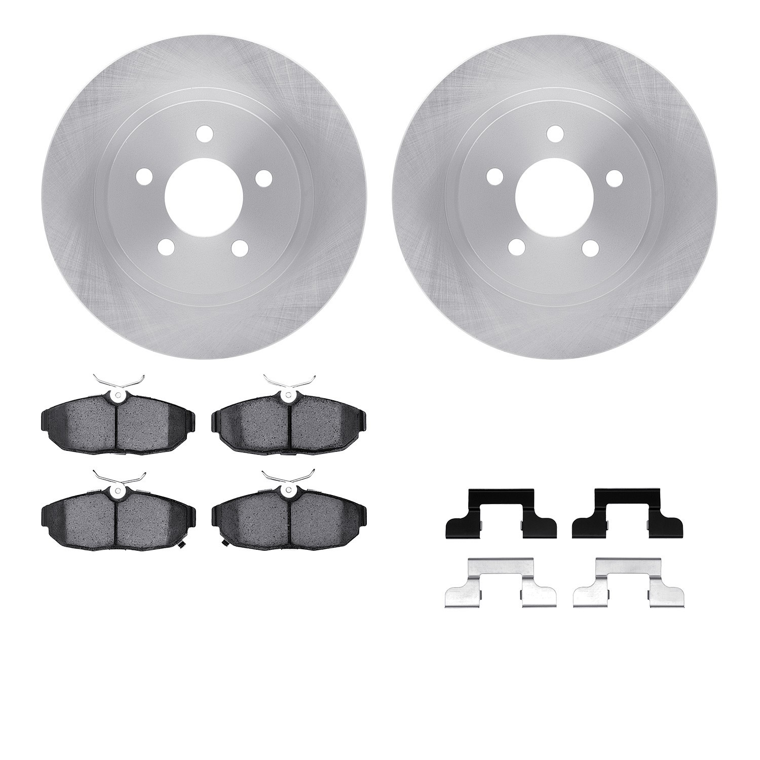 DYN 6512-99048 DFC Brake Rotor with 5000 Brake Pads and Hardware Kit