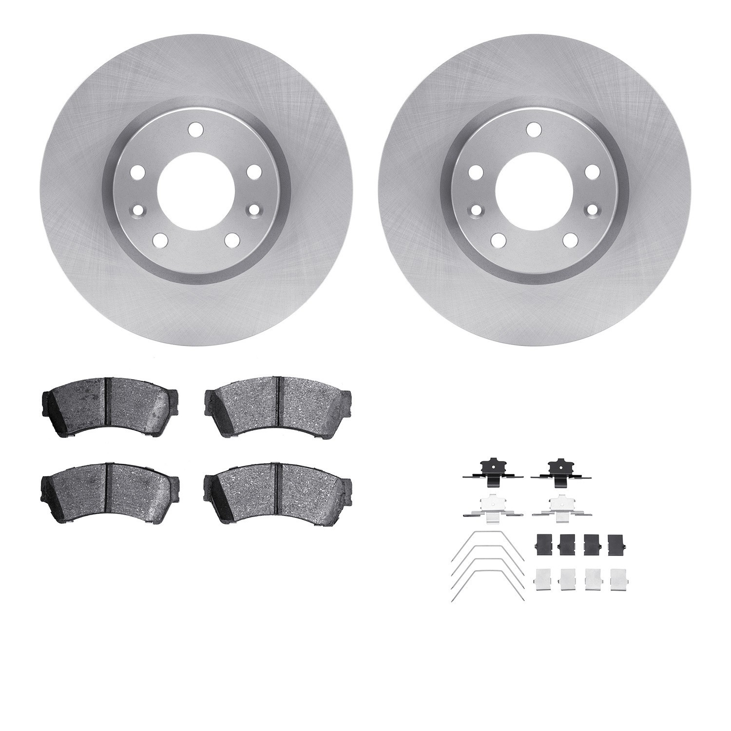 DYN 6512-99055 DFC Brake Rotor with 5000 Brake Pads and Hardware Kit