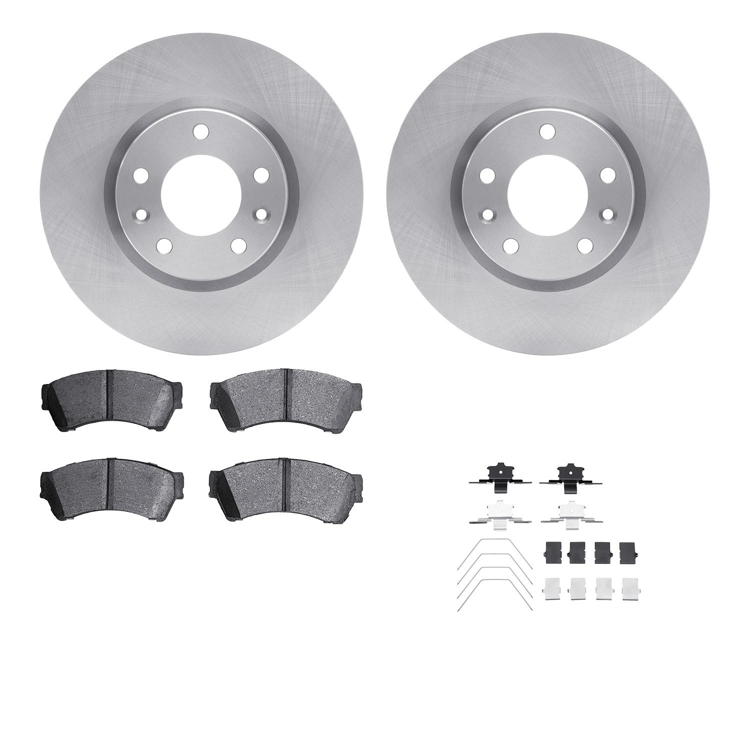 DYN 6512-99056 DFC Brake Rotor with 5000 Brake Pads and Hardware Kit