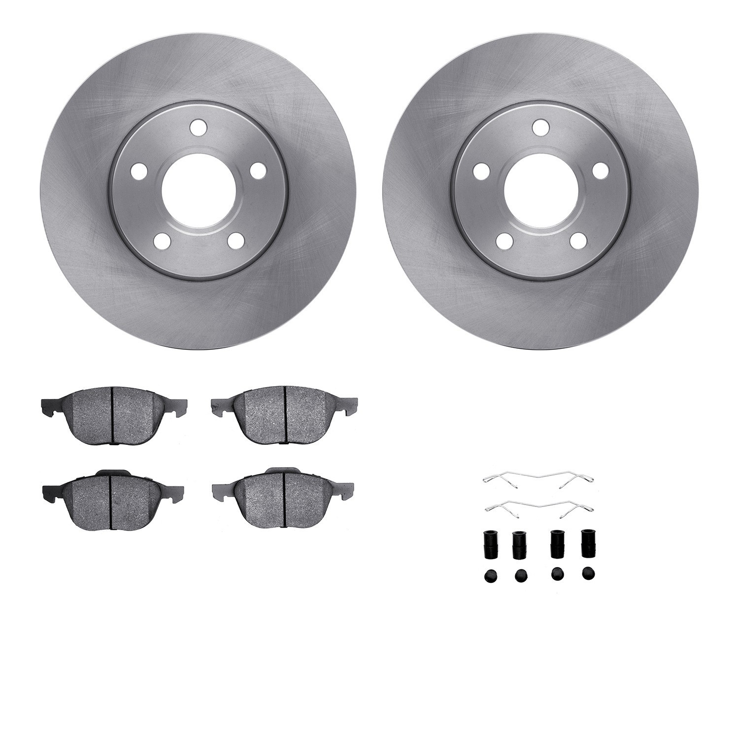 DYN-6512-99114 DFC Brake Rotor with 5000 Brake Pads and Hardware Kit