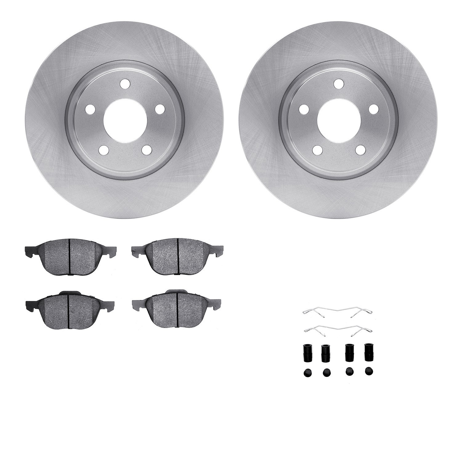 DYN-6512-99124 DFC Brake Rotor with 5000 Brake Pads and Hardware Kit