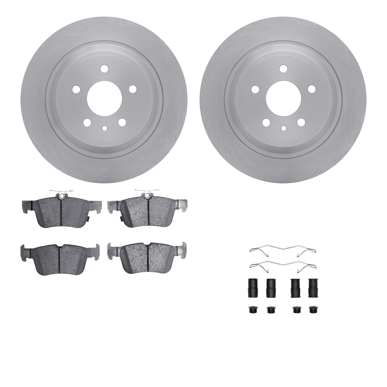 DYN 6512-99142 DFC Brake Rotor with 5000 Brake Pads and Hardware Kit