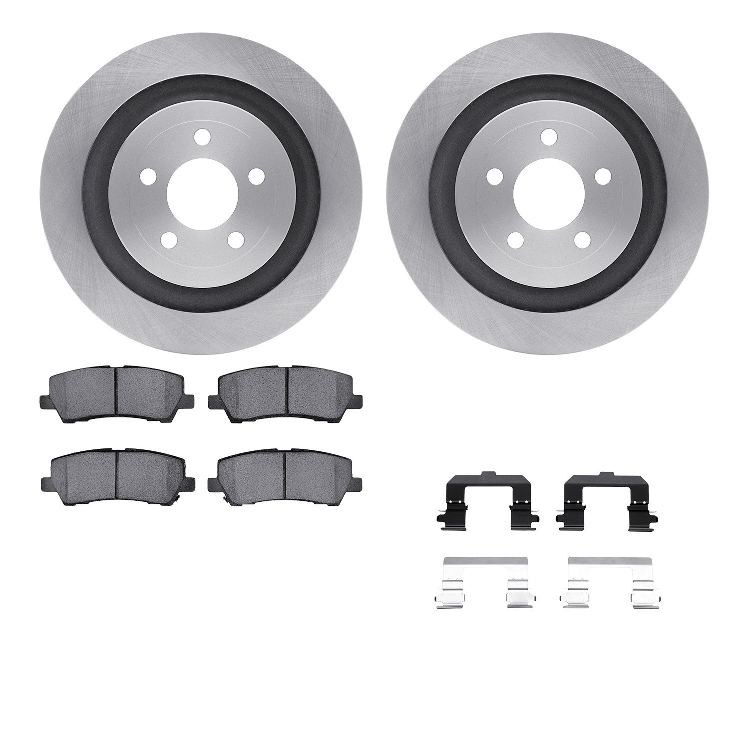 DYN 6512-99148 DFC Brake Rotor with 5000 Brake Pads and Hardware Kit