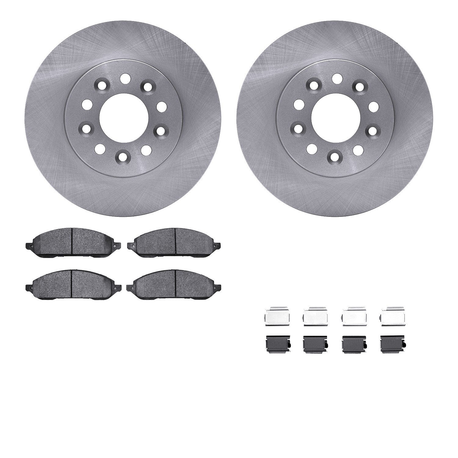DYN 6512-99182 DFC Brake Rotor with 5000 Brake Pads and Hardware Kit